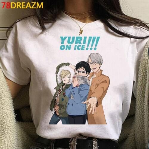 Yuri on Ice t-shirt summer top men streetwear 2020 tumblr white t shirt clothes summer top harajuku kawaii