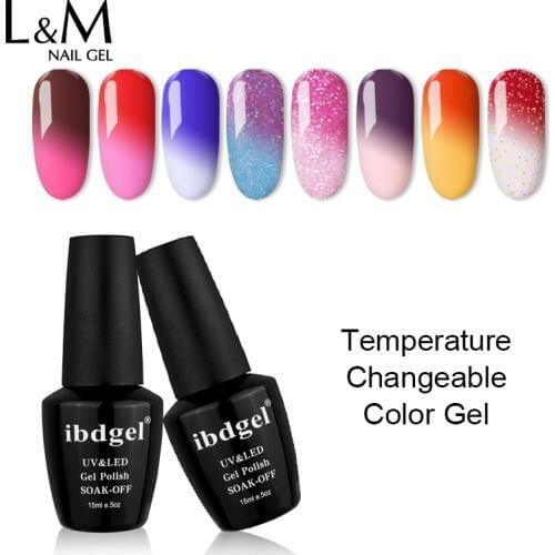 6 Bottels Temperature Change Gel Color Vernis 3 Step Nails Gel Professional Soak off Perfect Color 15ml Lowest Cheap Price