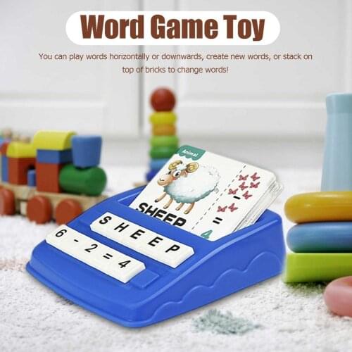 English Letters Spell Word Game Teaching Aids Kids Educational Early Education Learning Picture Literacy Puzzle Card Machine Toy