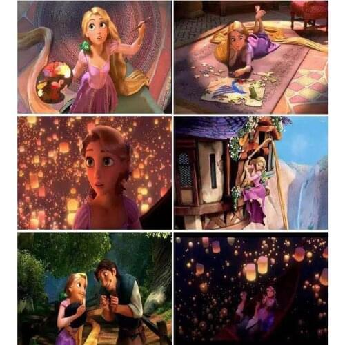 Disney Rapunzel Princess Diamond Painting Cross Stitch Full Square/Round Diamond Mosaic Home Decoration Gift Handwork