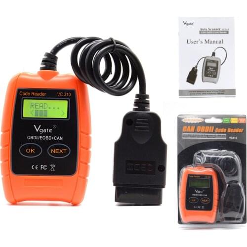 Vgate VC310 Compact Universal ODB2 Auto Scan Error Scanner Code Reader Car Diagnostic Tool - Orange