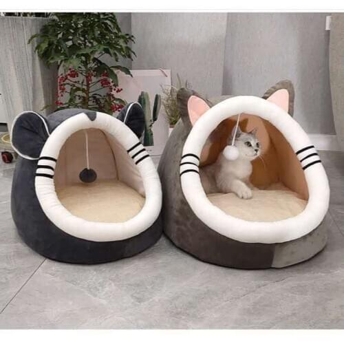 Pet bed for Cats Dogs Foldable Cat Bed Soft Sofa Cushion winter Warm Kennel Puppy Cats Cave removed and washed pet supplies