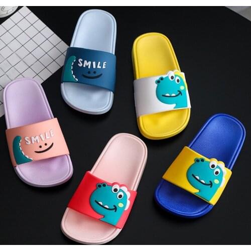 Summer Children Slippers Cartoon Animal Indoor Slipper Baby Toddler Boys Girls Home Flip Flop Shoes 2021 Kids Bathroom Shoes