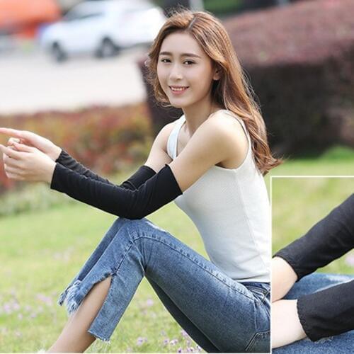 1pair Summer Sun UV Protection Arm Warm Sleeves Breathable Women ultraviolet-proof Quick Dry Travel Outdoor Sport Hiking Using
