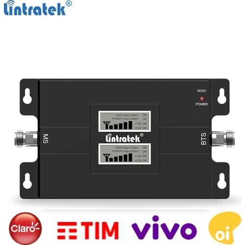 Lintratek 3G Signal Booster CDMA 850 2100Mhz Band 1/Band 5 UMTS Repeater Network Amplifier WCDMA for Brazil without Antenna