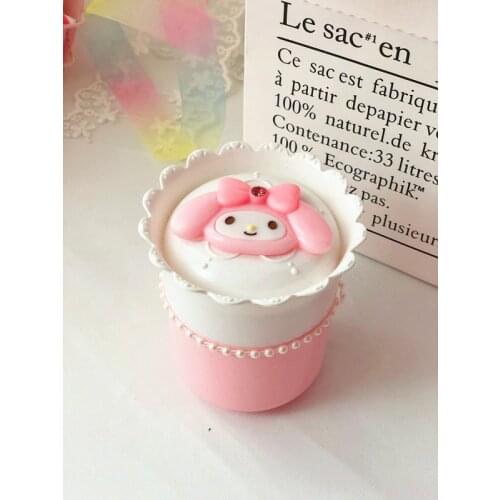 Cute Girl Heart Cotton Swab Holder Melody Storage Box Gemini Jewelry Box Pearl Chain Lace Cotton Swab Box