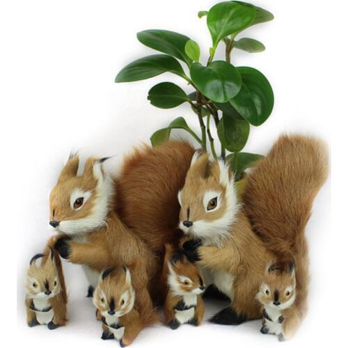 19*18cm 2 Size Stuffed Toys Lovely Squirrel Simulation Animal Stuffed Plush Toy Kids Toy Decorations Birthday Gift For Children
