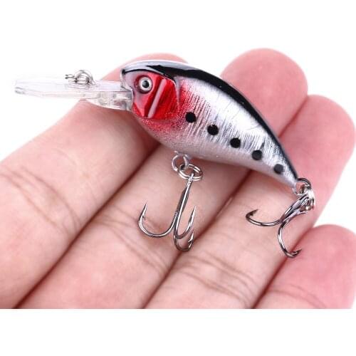 1pcs 5.5CM 4.6G Crank Fishing Lure Wobbler Floating Artificial plastic Hard Bait Trout Crankbait Bass Pesca Japan Fishing Tack