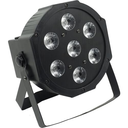 LED 7x18W RGBWPar Light with DMX512 IN/OUT and Power IN & OUT 4 in1 stage light effect for Wash Effect DJ disco