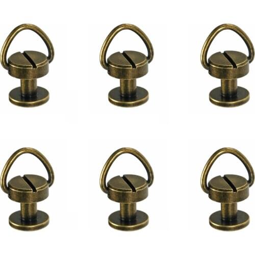 Tourbon Leather Craft Replacement Binding Belt Screw Studs Fixing Stud Pull Ring Zinc Alloy Metal