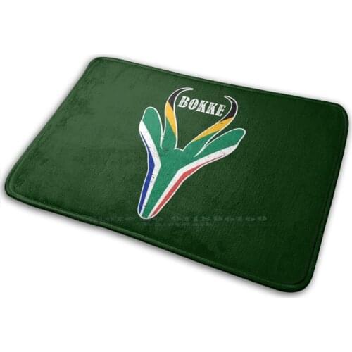 South African Rugby Springbok Bokke Mat Rug Carpet Anti-Slip Bedroom Entrance Door Mat South Africa Bokke Bokbefok Rugby Braai