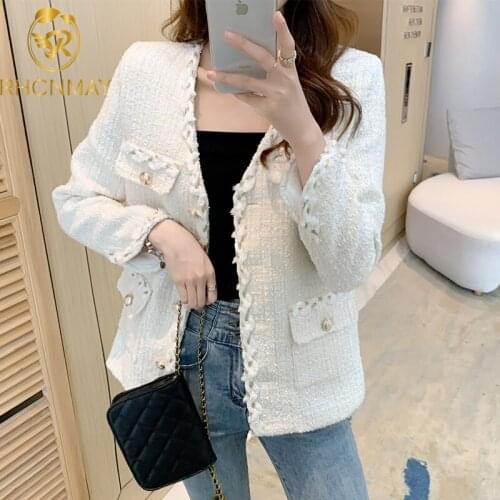 2021 New French Temperament Retro Small Fragrance Jacket High Quality Ladies Tweed Jacket Womens Short Autumn Jacket