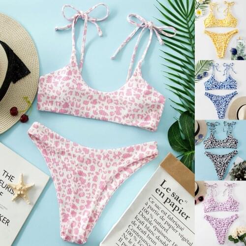 Women Swimsuit Bikinis Sexy High Waist Diamond Floral 2021 Mujer Set Beachwear Push Up Padded Swimwear Maillot De Bain Femme