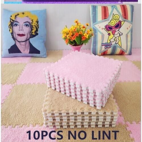 10Pcs/Lot Soft Plush Baby Play Mat Toys Eva Foam Infant Developing Mat Rug Puzzle Interlock Floor Mats 30*30*0.6 CM Kids Rug