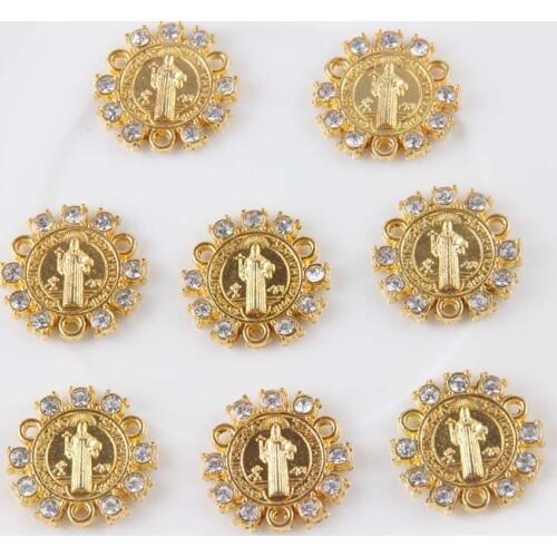 12pcs/lot Wholesale Gold Plated Golden Maria Round Maria