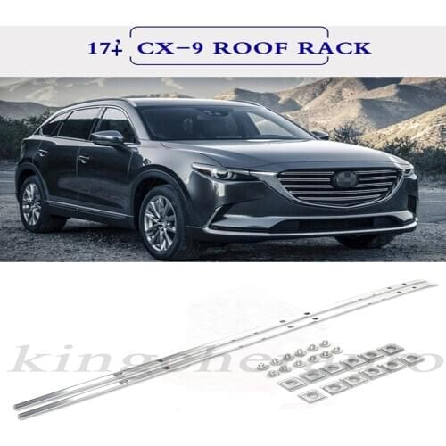 2Pcs left right Aluminium roof rack rail bar fits for Mazda CX-9 CX9 2018 2019 2020 protector