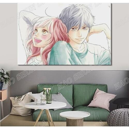 Ao Haru Ride anime love fantasy fabric Canvas poster living room home wall decorative canvas silk art prints