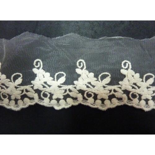 Free shipping Flower white cotton embroidered lace,3-15cm width,XERYzy66