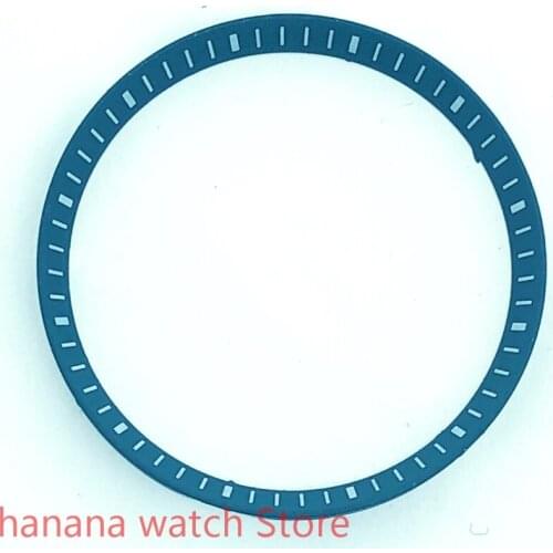 Watch parts case plastic 30.3 mm chapter ring blue suitable for NH35 NH36 movement suitable for 42 mm case