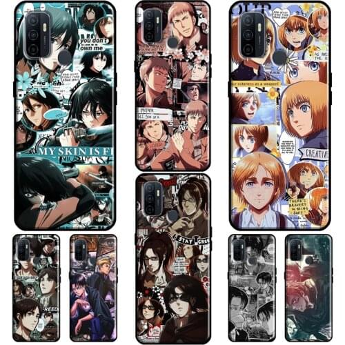 Attack on Titan Levi Armin Eren For OPPO F5 F7 A52 A72 A1K A5S A15 A83 A91 A31 A53 A9 A5 2020 Reno 4 Pro 2Z Phone Cover