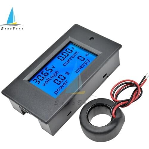 AC 80-260V 100A 50A 20A LCD Digital Voltage Meter Power Energy Indicator Voltmeter Ammeter Wattmeter Current Amps Volt Tester