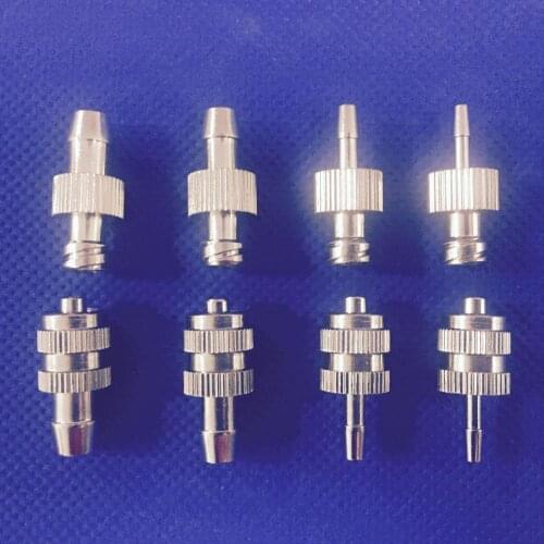Trachea connector Dispensing gas pipe metal adapter Syringe tube adapter Trachea extension connector