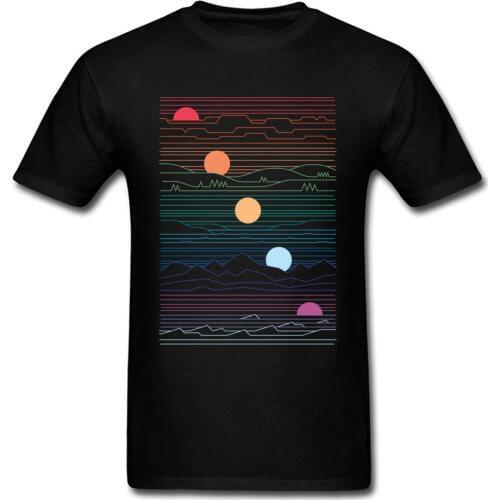 Many Lands Under One Sun Men T Shirt Minimalist T-shirt Thin Striped Mens Clothing Black Tops Cotton Tees Fitness Tshirt