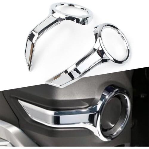 GL1800 Motor Fog Light Bezel Trim Rings Chrome ABS Decorate Cover For Honda Gold Wing GL 1800 2018 2019 2020