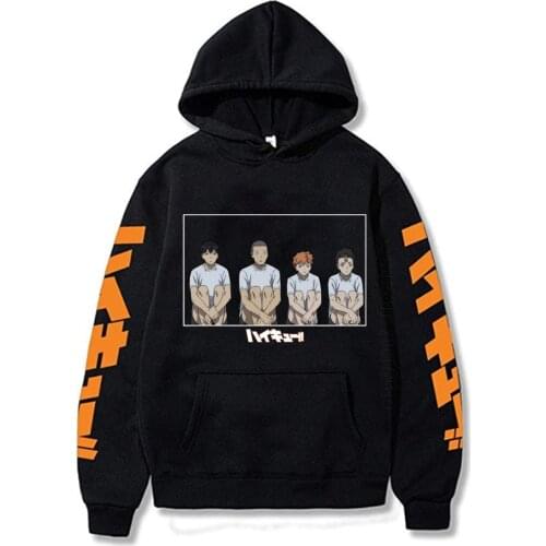 Haikyuu Hoodies Kuroo Anime Bokuto Manga Shoyo Volleyball Men Hoodie Sweatshirt Pullover Long Sleeve Crew Neck