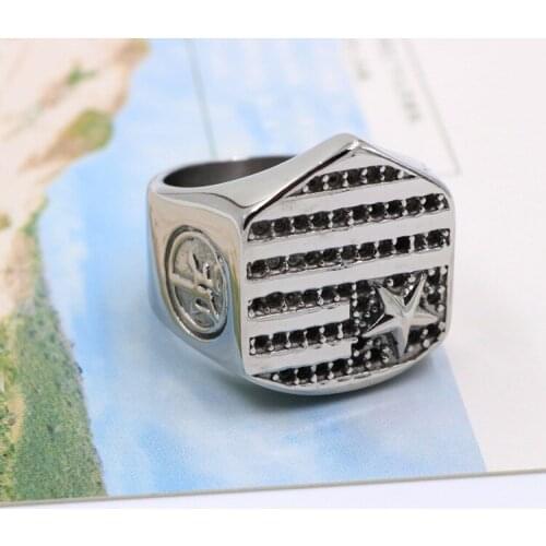 Titanium steel star ring mens personality fashion popular small star ring free shipping