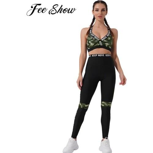 Two Pieces Yoga Set Fitness Sport Suit Tracksuit Gym Clothing Sportswear For Women Sports Bra Vest Yoga Leggings Workout Clothes