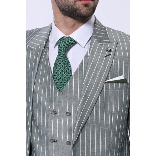 Green Striped Suit