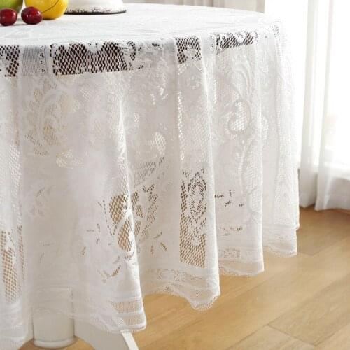 Nordic Cover Vintage Tablecloth Round Lace Tea Table Cloth Waterproof Grease Proofing Household Supplies