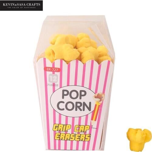 Popcorn Shape Eraser For Pencil Lot Set Cute Rubbers Gifts School Suppliers Office Accessories Presented By Kevin&sasa Crafts