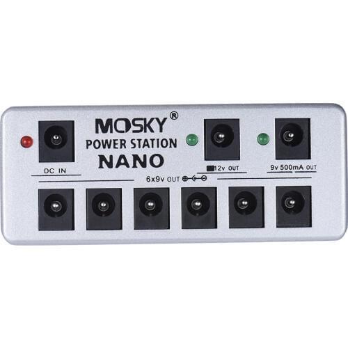Guitar Effects Mini Power Supply 8 Isolated DC Outputs 7 * 9V/ 1 * 12V with Cables Power Adapter