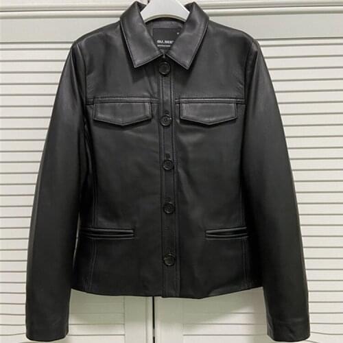 New Free shipping.2020 arrival.quality soft leather Jacket,women slim genuine leather coat.sheepskin suit.Womens leather coat