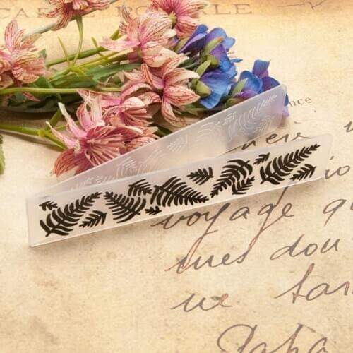 Plant Leaves Pattern Plastic Embossing Folder Template DIY Scrapbook Card Making Paper Craft 15x3cm