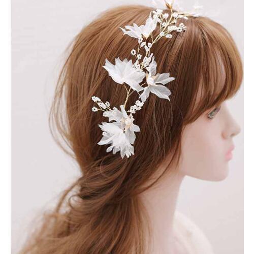 Handmade Bridal Headband Hoop Hair Accessories Fairy Beauty Bride Hair Ornament Head Flower Wedding Jewelry Drop Shipping XL070