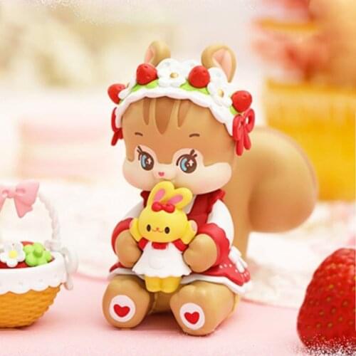 Blind Random Box Toys FUWA Sweet Berry Tea Party Anime PVC Figure Bag Surprise Figurine Doll For Gift Collection 6Pcs/Set