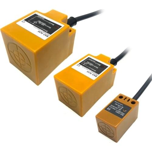 Taidacent DC12~24V Long Distance Proximity Sensor Metal Inductive Limit Switch 3 Wire NPN PNP Square Proximity Sensor