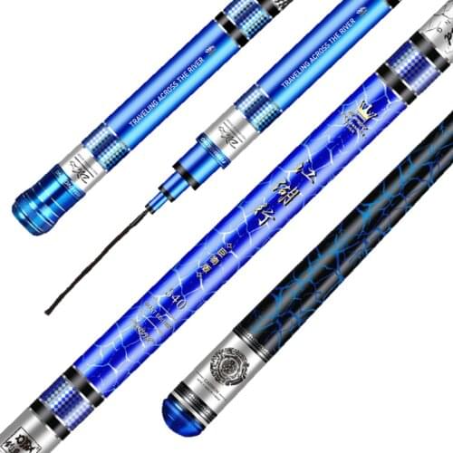 Telescopic Fishing Rod Crucian Carp Silver Carp Bighead Hand Pole 4.5-10m Superhard High Carbon Taiwan Fish Pole Vara De Pesca