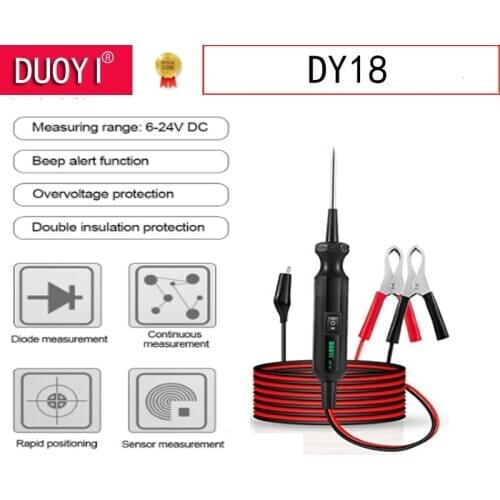 DUOYI 12V 24VElectrical system tester component test multi-function vehicle line on-off maintenance test test pencil