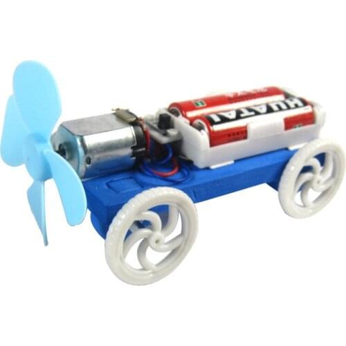 Wind Power Car ChildrenS Science Experiment Toy Car Physics Electronic Simple Assembly Set Project Electric Kit Kids Teaching
