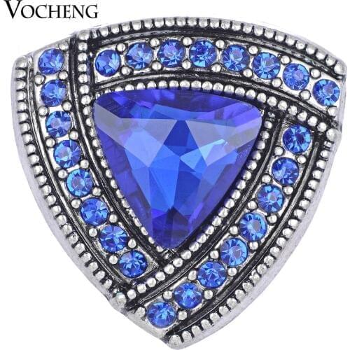Vocheng Interchangeable Snap Charms with 3 Colors Crystal 18mm Vintage Triangle Vn-1627