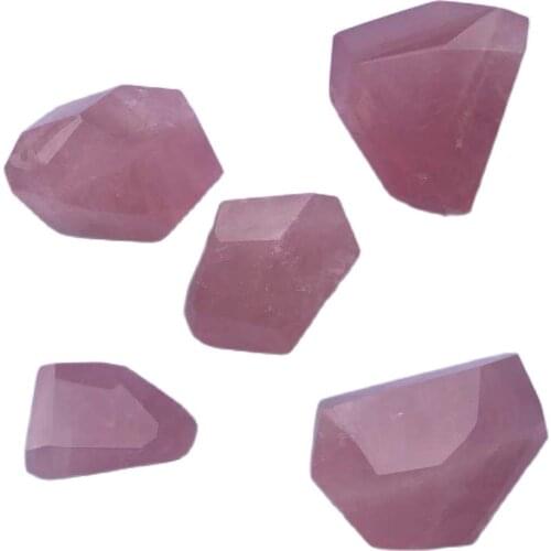 High Quality Beautiful Natural Pink Crystal Rose Quartz Crystal Palm Tumbled Irregular Stone Healing Specimen Natural Quartz 1pc