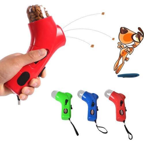 Funny Dog Food Treat Launcher Outdoor Interactive Pet Toys Snack Food Feeder Catapult Dog Puppy Training Accessories