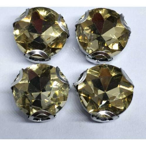 The Stone Flower Light coffee Crystal Glass Sewing Rhinestones with D Shape Claw DIY Jeans Woman and Wedding Dresses