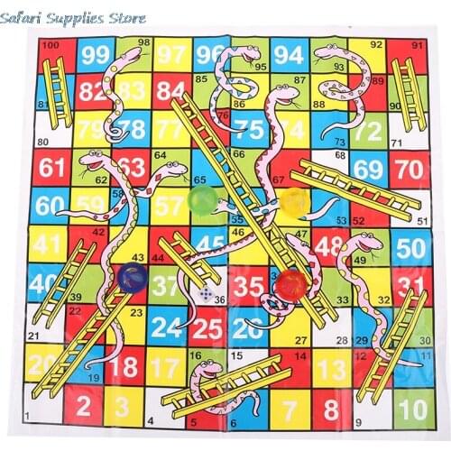 Snake Ladder Educational Kids Children Toys Interesting Board Portable Flying Chess Board Family Party Game Gifts Game Set