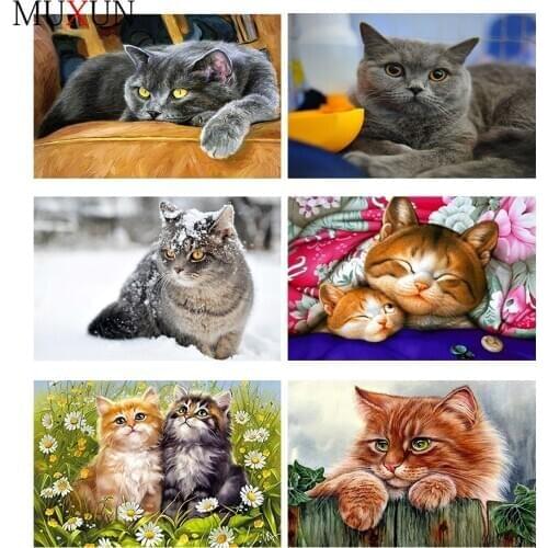 Zooya Diamond Painting Cat Mosaic Diamond Embroidery Sale Animal Rhinestones Pictures Full Square Needlework Craft Kit Diy Rx022