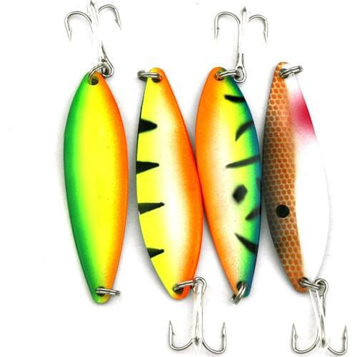 1pcs 7.2CM/18G Metal Spinner Spoon Fishing Lure Hard Baits Sequins Noise Paillette Treble Hook Tackle